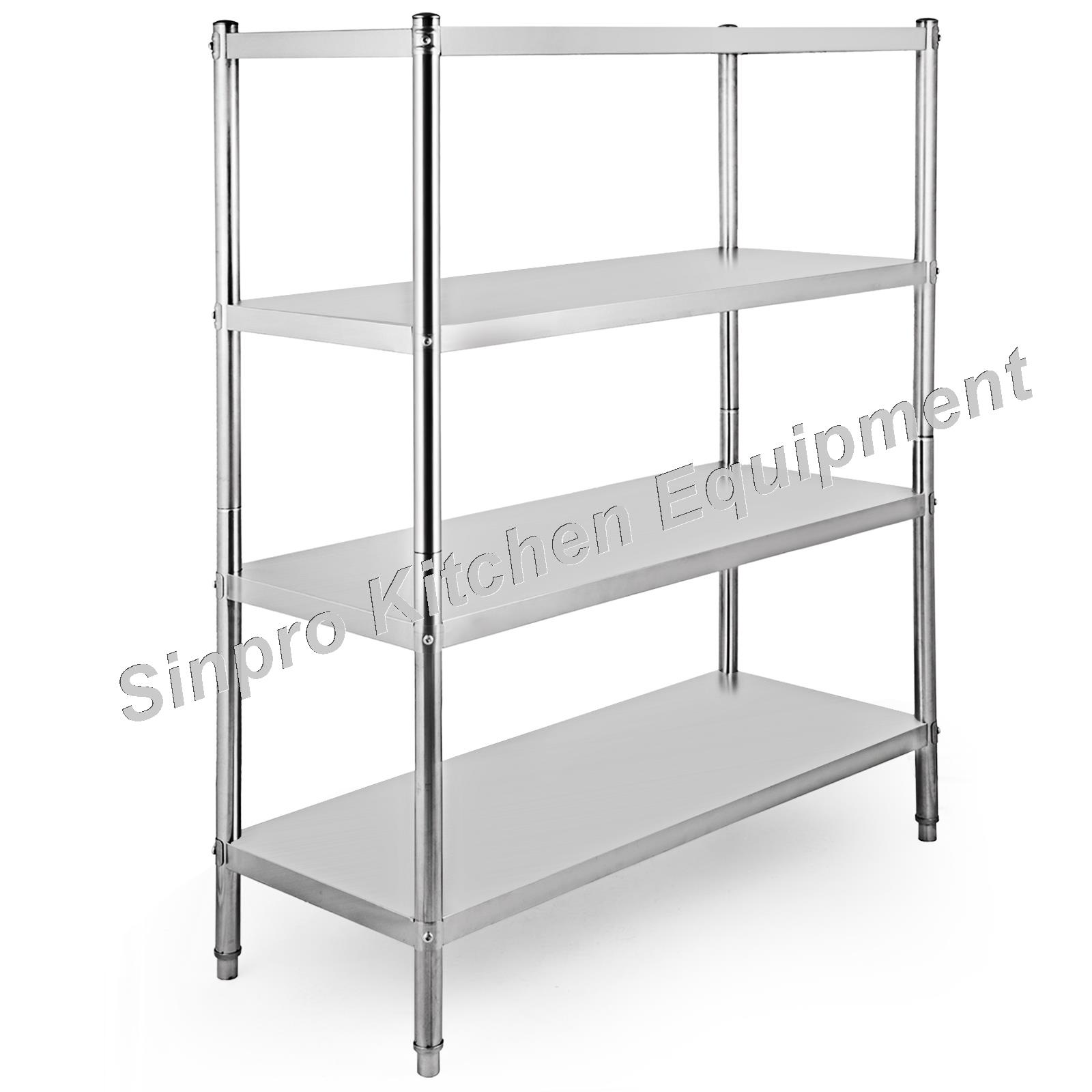 Stainless Steel Shelf gastronomic Heavy Duty Shelf Stainless Steel Rack Kitchen Shelf 120x40x150cm