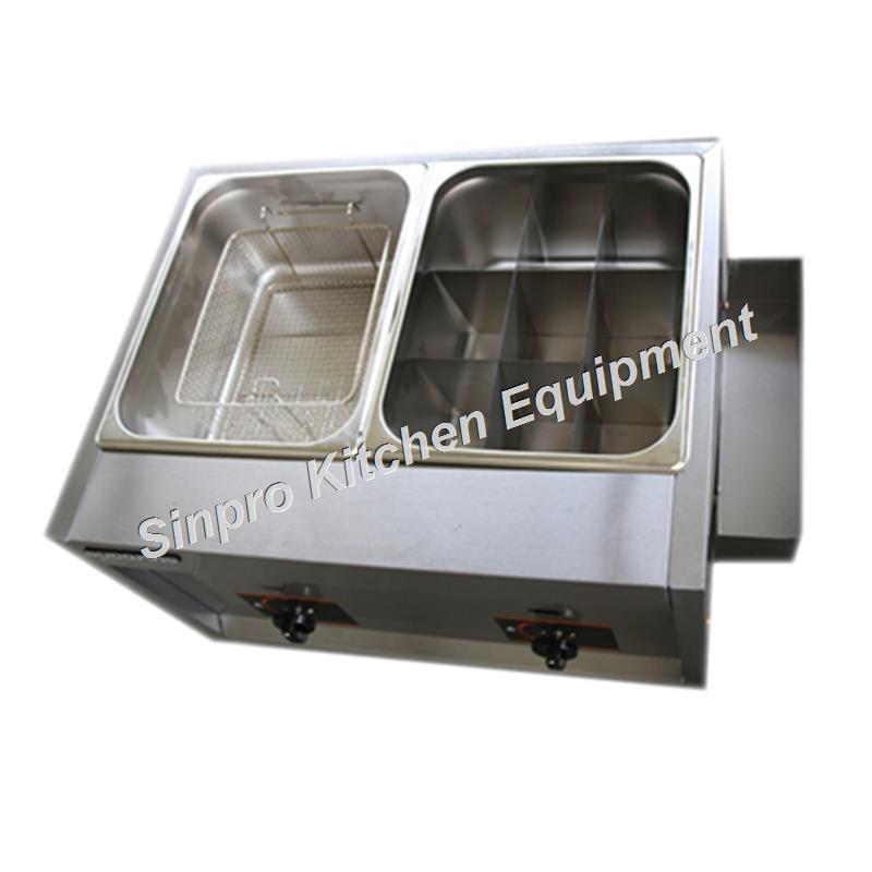 Commercial Stainless Steel Gas Deep Fryer Double 2 Tank 2 Basket  French/Chicken fries Fryer