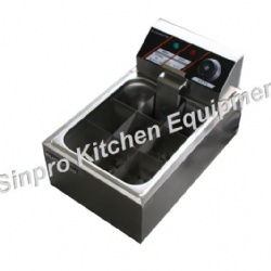 Kitchen Countertop Stainless Steel Single Cylinder Single Screen Electric Deep Fryer