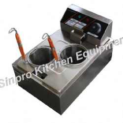 Kitchen Countertop Stainless Steel Single Cylinder Single Screen Electric Deep Fryer
